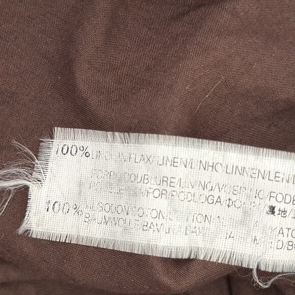 Zara Taupe Linen Sleeveless Cowl Neck Fit & Flare Dress - Picture 5 of 5